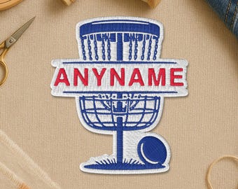 Custom Disc Golf Player Name Patch, Personalized Disc Golf Sports Lover Fan Embroidery Patches for Clothes Jacket Backpack Gift Jean