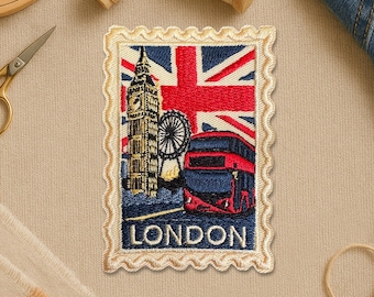 London Embroidered Patch, Country Travel Souvenir Patches for Clothes Backpack Hat Gift Jean Bag Denim Jacket