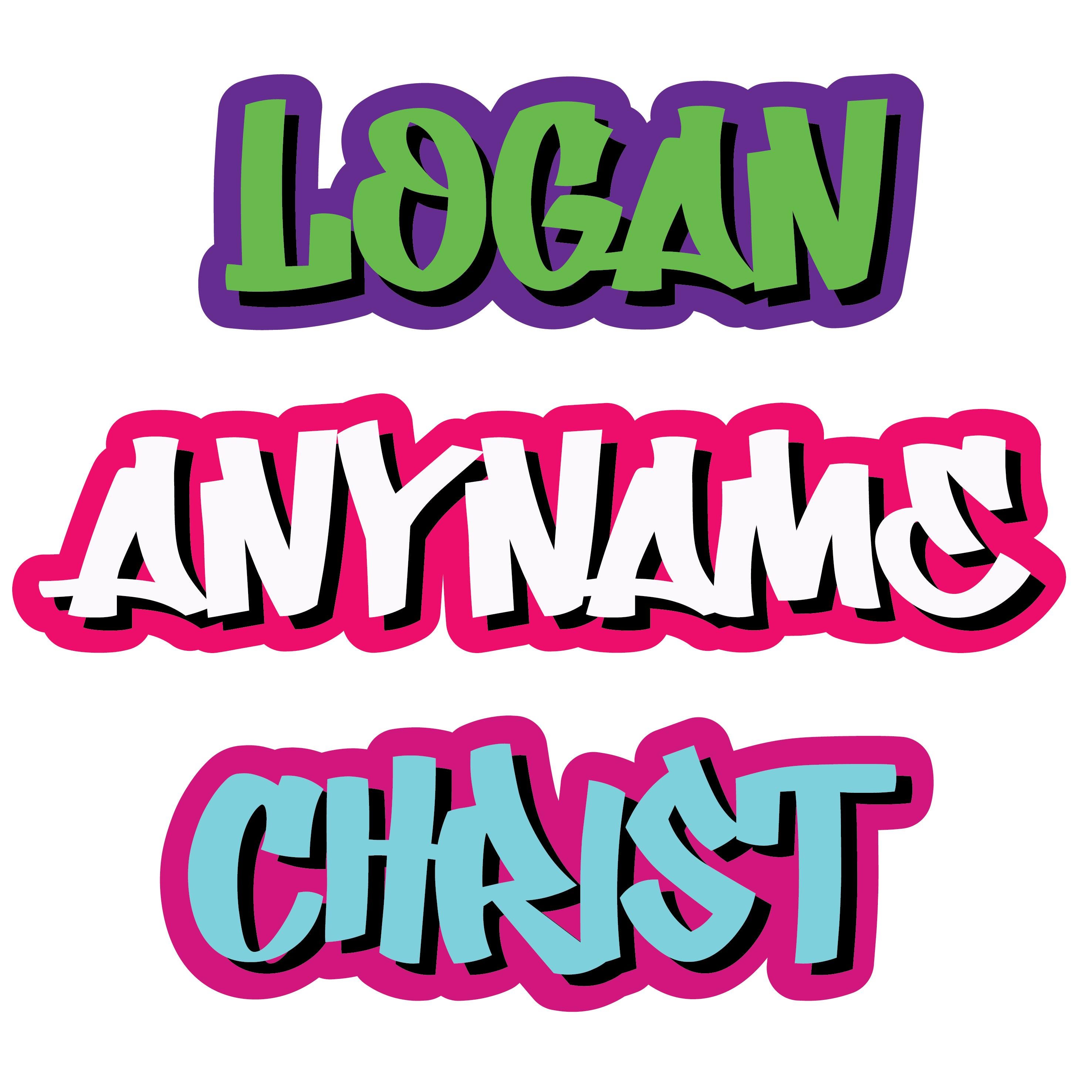 Custom Graffiti Name Sticker Personalized Custom Font Graffiti Name ...