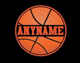Custom Basketball Name Sticker Personalized Basketball Name Number Sticker Shcool Label Waterproof Die-Cut Vinyl Sticker for Laptop Hard Hat