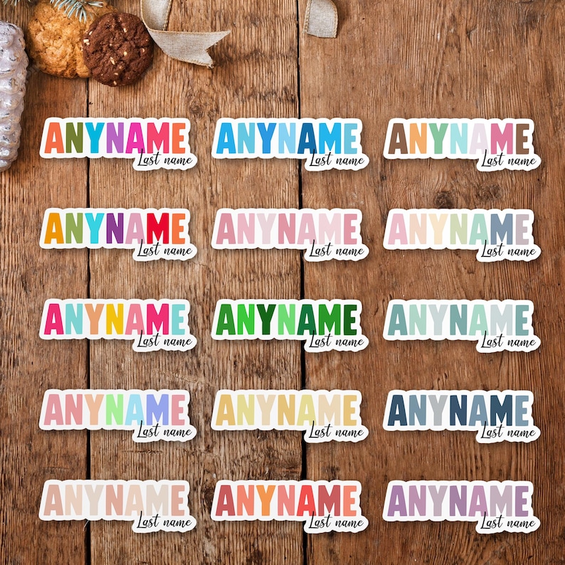 Custom Name Stickers Custom Vinyl Lettering Decal for Cups Laptop Water ...