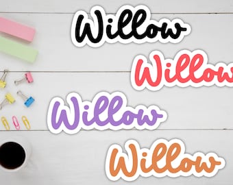 Custom Name Sticker - Teacher Stickers -  Personalized Stickers - Cute Monogram Stickers - Teaching Gifts - Name Tags Colorful Decals