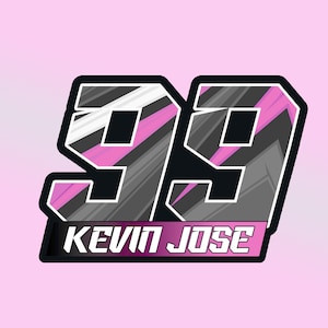 Custom Racing Number Stickers, Dirt Bike Number Plate Decal, Motocross MX Number Stickers, Waterproof Vinyl Racing Decal for Car, Motorbike