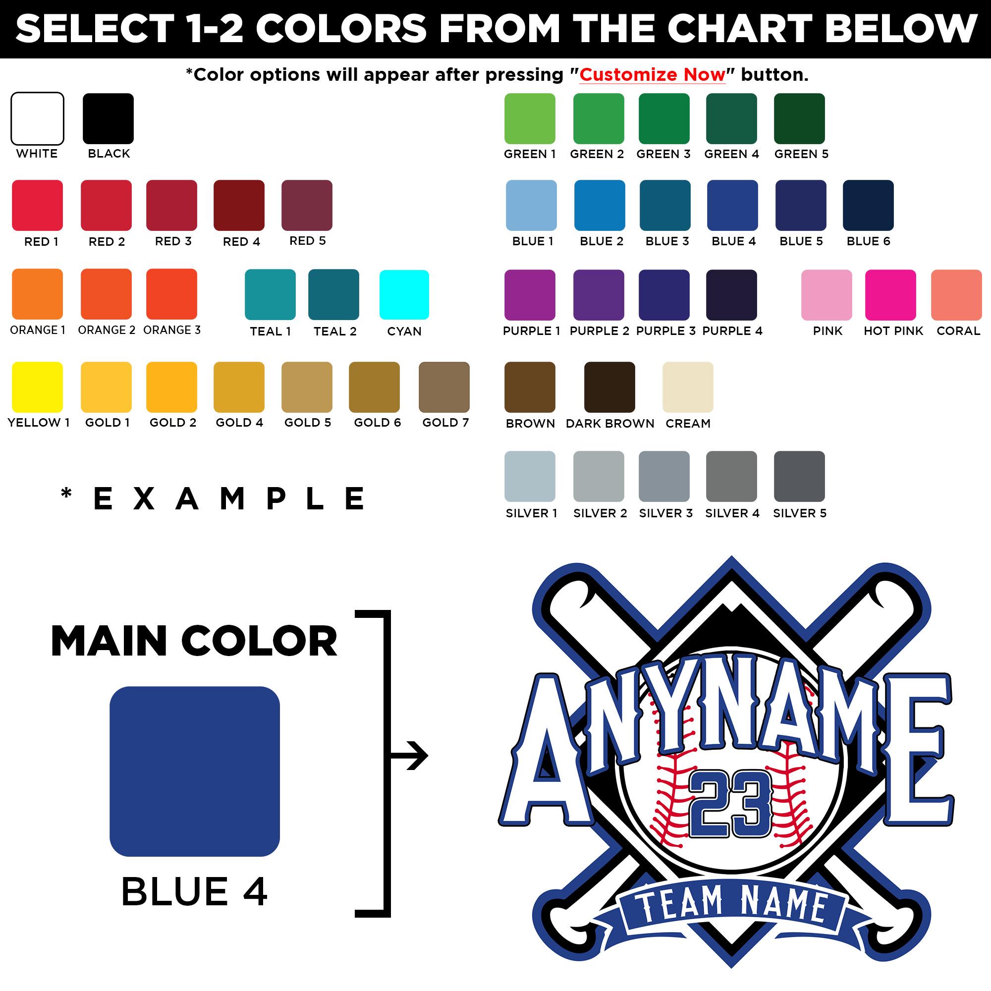 Custom Baseball Name Sticker, Personalized Baseball Softball Sports ...