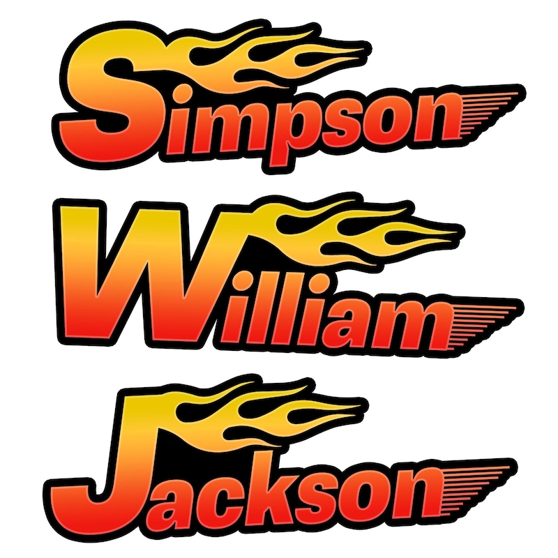 Racing Sticker Fire - Etsy
