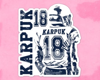 Custom Football Sticker – Personalized Team Name & Number, Waterproof DTF Vinyl, For Laptops, Bottles, Cars