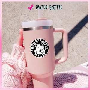 I Have To Say Weird Stuff Or I'll Die Nurse Sticker, Funny Frog Cowboy Drinking Coffee Sarcastic Sticker for Laptop Water Bottle image 4