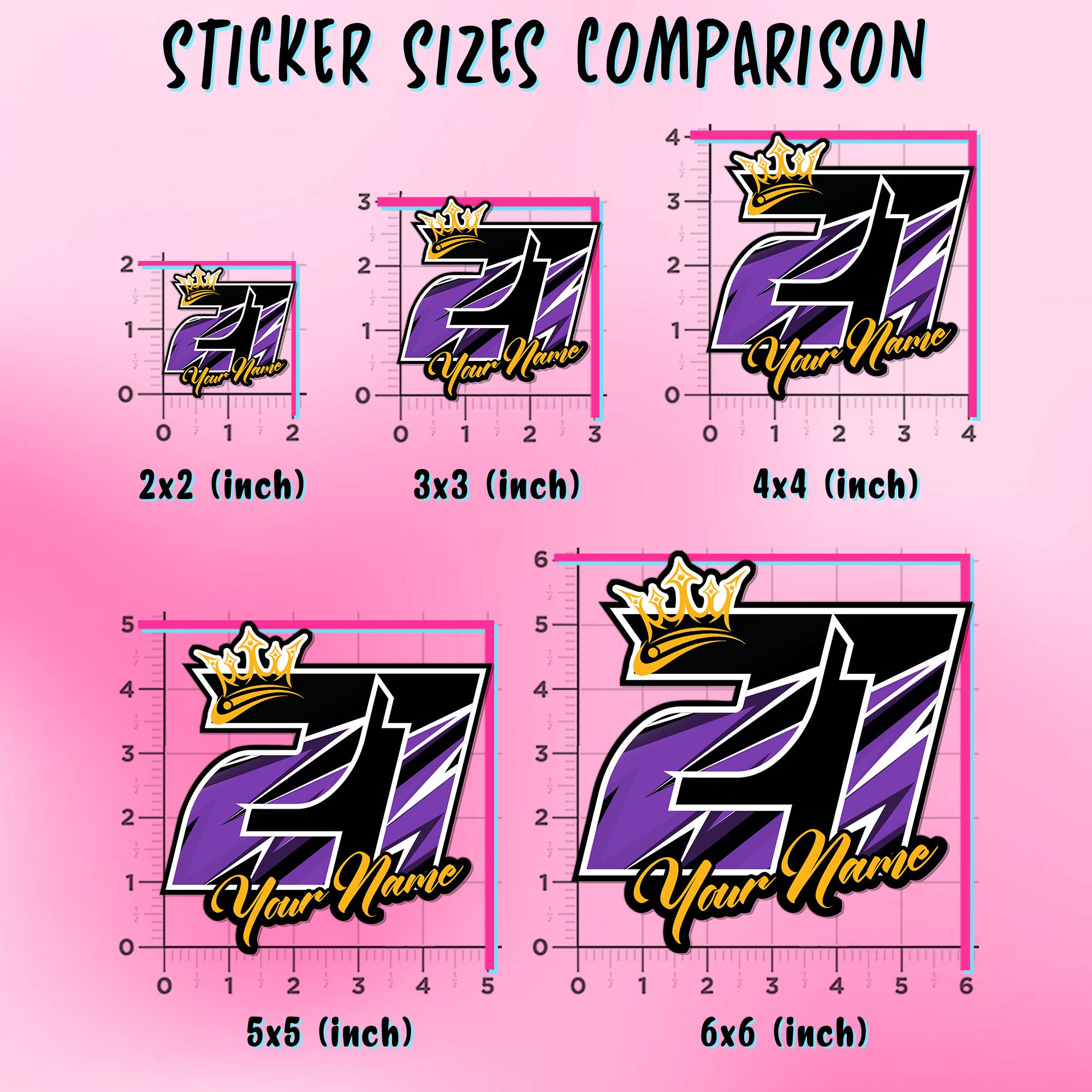 Custom Racing Sticker, Personalized Racing Flag King Driver Racer Name ...