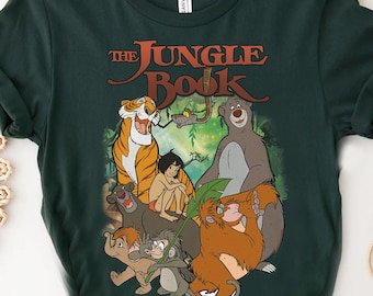 Disney The Jungle Book Characters Group Vintage Shirt, Disneyland Family Matching Shirt, Magic Kingdom, Disney Mowgli Shirt, Disney Trip Tee