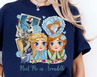 Disney Frozen Princess Elsa Anna Meet me at Arendelle Shirt, Disneyland Family Vacation, WDW Trip Tee, Disney Princess Elsa Birthday T-Shirt
