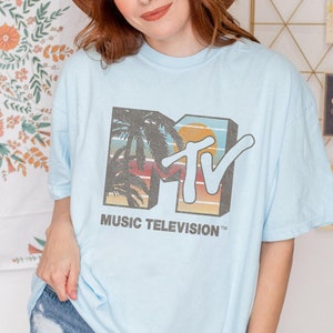 MTV Sunset Palm Tree T-Shirt, MTV Logo Shirt, MTV Music Tee, Disney Vacation Shirt, Disneyland Family Matching Shirt, Magic Kingdom Trip Tee
