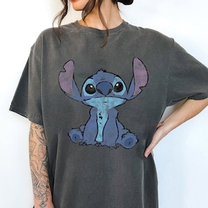 Disney Lilo & Stitch Distressed Stitch Portrait T-Shirt , Disneyland Family Matching Shirt, Magic Kingdom Tee, Disney Birthday Gift, WDW Tee