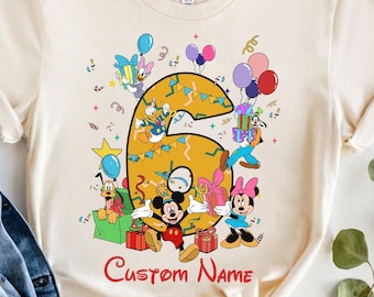 Personalized Mickey and Friends Birthday Shirt, Disney Birthday Boy Girl, Disney Birthday Squad, Best Birthday Ever, Birthday Matching Shirt