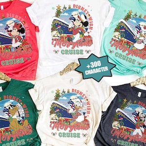 Custom Mickey and Friends Very Merrytime Cruise Christmas T-Shirt, Disney Cruise Family Christmas Shirt, Disney Wish Dream Fantasy Magic Tee
