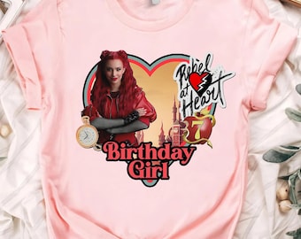Personalized Disney Descendants 4 The Rise of Red Birthday Shirt, Disneyland Family Matching Shirt, Descendants Birthday Gifts, Red & Chloe