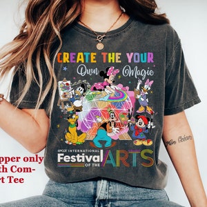 Disney Mickey and Friends Create Your Own Magic Drawing Shirt, Epcot International Festival Of The Arts 2025 , WDW Epcot Center Artist Shirt