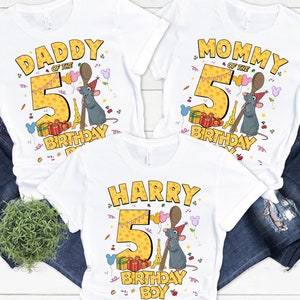 Personalized Ratatouille Remy Little Chef Birthday Shirt, Remy Mouse Chef Anyone Can Cook Tee, Remy Birthday Gift, Disneyland Matching Shirt