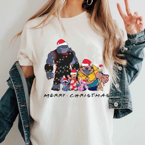 Disney Lilo & Stitch Christmas Squad T-Shirt, Disney Stitch Christmas Shirt, Disney Christmas Sweatshirt, Christmas Gift 2024, WDW Trip Tee