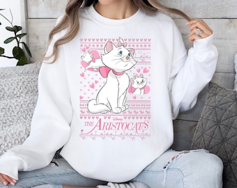 Disney The Aristocats Marie Ugly Pullover, Aristocats Sweatshirt, Marie Cats T-Shirt, Disneyland Familienfeier Geschenk, Disney World Tee