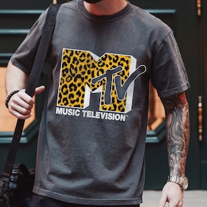MTV Logo Cheetah Graphic T-Shirt, MTV Logo Shirt, MTV Music Tee, Disney Vacation Shirt, Disneyland Family Matching Shirt, Disney World Tee