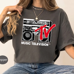 MTV Logo Red Boombox Graphic T- Shirt, MTV Shirt, MTV Music Tee, Disney Vacation Shirt, Disneyland Family Matching Shirt, Disney World 2024