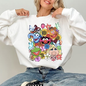 Disney The Muppets Floral Characters Shirt, Kermit, Fozzie, Animal Muppet, Miss Piggy Tee, Disneyland Family Matching Shirt, Disney Trip
