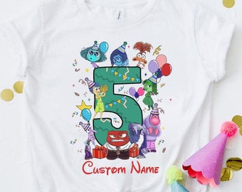 Personalized Inside Out 2 Birthday Shirt, Disneyland Family Matching Tee, Inside Out Family Shirt, Inside Out Group Matching, Birthday Gifts