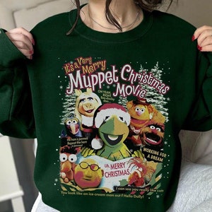 The Muppets Very Merry Christmas Characters Group Shirt, The Muppets Christmas Sweatshirt, Disney Family Christmas, Disneyland Holiday Gifts