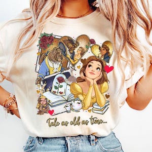 Disney Beauty and The Beast Princess Belle T-Shirt, Princess Belle Tale As Old As Time Tee, Disneyland Family Matching Shirt, Magic Kingdom