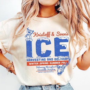 Frozen Olaf Kristoff and Sven&#39;s Ice Harvesting And Delivery Shirt, Arendelle Kingdom Tee, Disneyland Family Vacation Shirt, Magic Kingdom