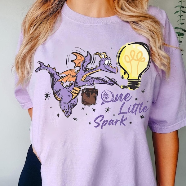 Camiseta Figment Sketch de Disney World Epcot, camiseta One Little Spark, camiseta familiar a juego de Disneyland, camiseta de viaje a WDW, viaje de vacaciones a Disney 2026