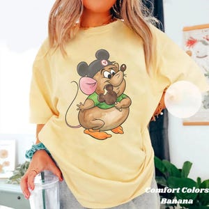 Camiseta Disney Jaq y Gus con orejas de Mickey y snacks, camiseta a juego para la familia de Disneyland, camiseta de Cenicienta y ratones, regalo de cumpleaños Disney para niño o niña, camiseta WDW imagen 6