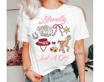 Disney Toy Story Jessie Bullseye Buchstäblich nur ein Mädchen T-Shirt, Disneyland Familie Passendes Shirt, Mädchen Reise T-Shirt, Disney Besties Paar Shirt
