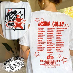 Disney Descendants Zombies Worlds Collide Tour Joshua Colley T-Shirt, Disneyland Summer Tour 2025 Shirt, Zombies Tour Summer Music Festival