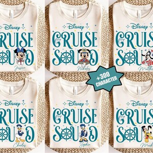 Camiseta combinando com o esquadrão de cruzeiro do Mickey e seus amigos da Disney, camiseta para cruzeiros, camiseta combinando para a família Disneylândia, Magic Kingdom, camiseta para cruzeiros em família