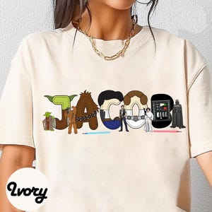 Custom Name STAR WARS Matching T-Shirt, Disneyland Family Matching Shirt, May The Force Be With You, Star Wars Vader Princess Leia Han Solo