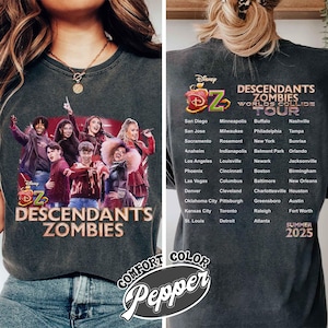 Disney Descendants Zombies Worlds Collide Tour 2-sided T-Shirt, Disneyland Summer Tour 2025 Shirt, Zombies Tour Summer Music Festival