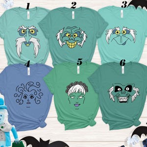 Disney The Haunted Mansion Big Face Costume Halloween Shirt, Disney Spooky Season Matching, Madame Leota Hitchhiking Ghosts The Hatbox Ghost