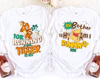 runDisney Spring time Surprise 10K Pooh and Tigger Couple T-Shirt, Rundisney Every Mile Is Magic Tee,  Winnie The Pooh Running Race Tank Top