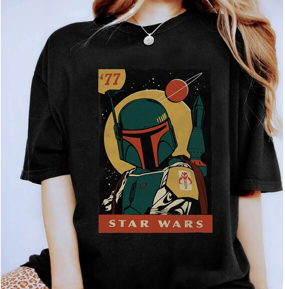 Star Wars Boba Fett Vintage Trading Card '77 Graphic T-shirt