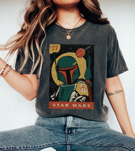Star Wars Boba Fett Vintage Trading Card '77 Graphic T-shirt