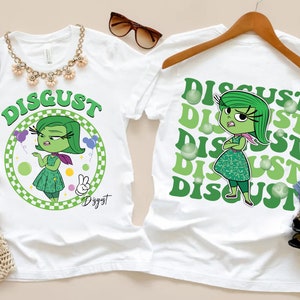 2-Sided Inside Out Disgust T-shirt, It&#39;s Okay To Feel All The Feels Shirt, Pixar Inside Out Emotion Tee, Disneyland Family Matching Shirt