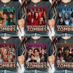 Disney Descendants Zombies Worlds Collide Tour All Characters Bootleg T-Shirt, Summer Tour 2025 Shirt, Zombies Tour Summer Music Festival