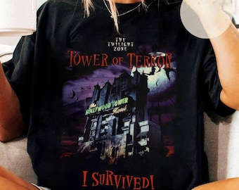 Disney  Tower of Terror I Survived The Twilight Zone T-Shirt, Hollywood Studios Tower Hotel Shirt, Disneyland Family Matching Shirt, WDW Tee