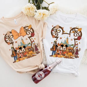 Disney Mickey and friends Fall Vibes Pumpkin Spice Season Halloween T-Shirt, Disney Halloween Matching Shirt, Disneyland Fall Autumn Shirt