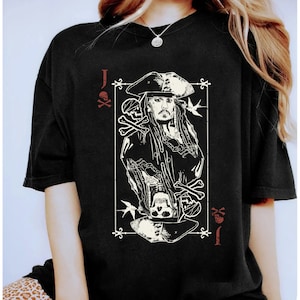 Koszulka Vintage Disney Jack Sparrow Playing Card, Koszulka Pirates of the Caribbean, Koszulka Pirate's Life, Koszulka Disney Family Matching