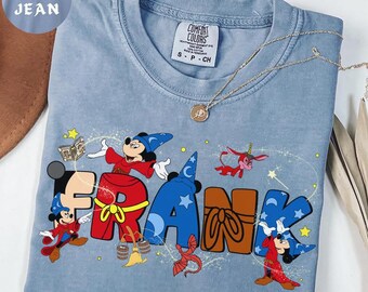 Personalized Mickey Fantasia Disney's Hollywood Studios T-Shirt, Disneyland Family Matching Shirt, WDW Fantasmic Tee, Mickey Sorcerer Shirt