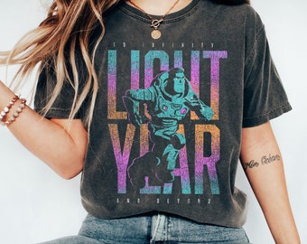 Camiseta de Disney Pixar Lightyear Buzz Lightyear: Al infinito y más allá, camiseta con retrato de Buzz Lightyear de Toy Story, camiseta familiar a juego de Disneyland.