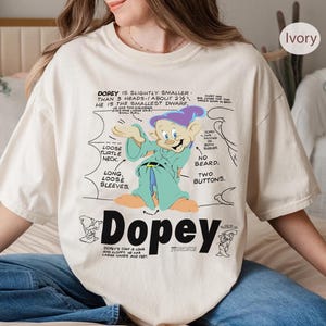Disney Snow White and 7 Dwarfs Dopey characteristic T-Shirt, Princess Snow White Shirt ,Magic Kingdom Trip Tee, Disney Family Matching Tee