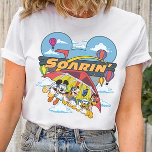 Disney Soarin&#39; Around The World Mickey & Friends T-shirt, Disney Ride Epcot Center Shirt, Retro Disneyland California Adventure Shirt, WDW